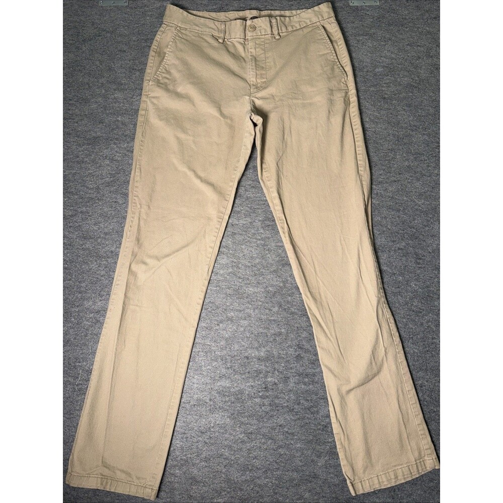 Old Navy Ultimate Straight Chino Pants Men's 32Wx34L Beige/Brown Cotton